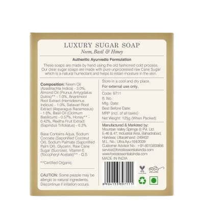 Forest Essentials Luxury Sugar Soap Neem Basil & Honey