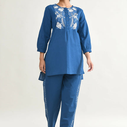 Joban Fashion Royal Blue Cotton Coord Set