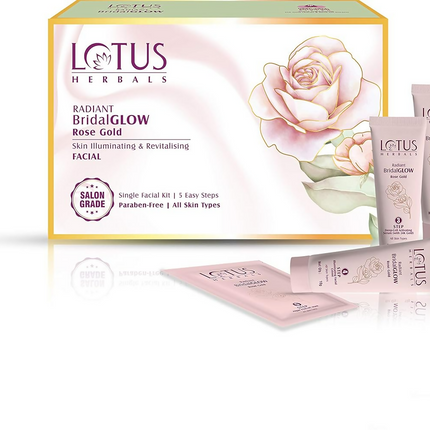 Lotus Herbals Radiant BridalGLOW Rose Gold Skin Illuminating Facial Kit