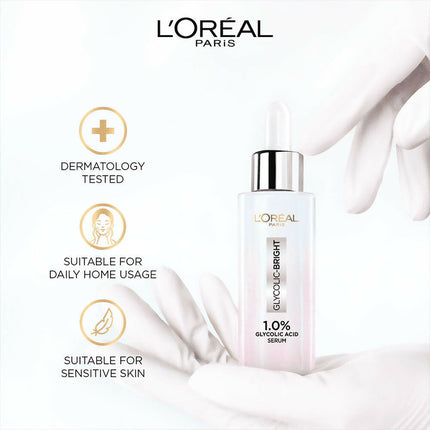 L'Oreal Paris Glycolic Acid Glowing And Protecting CSMS (Cleanser, Serum, Moisturizer, Sunscreen) Regime Kit