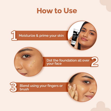 The Derma Co 1% Hyaluronic Hydrating High Coverage Foundation With SPF 40 PA+++ - 06 Beige