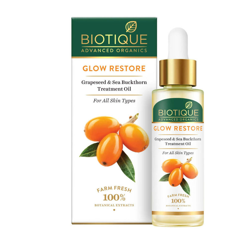 Biotique Glow Restore Grapeseed & Sea Buckthorn Treatment Oil