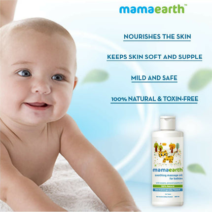 Mamaearth Daily Moisturizing Lotion & Soothing Baby Massage Oil, With Sesame, Almond & Jojoba Oil