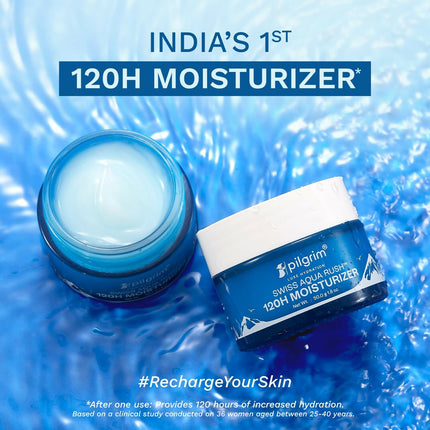 Pilgrim Swiss Aqua Rush 120H Moisturizer Strengthens skin barriers, Plump & glowing skin