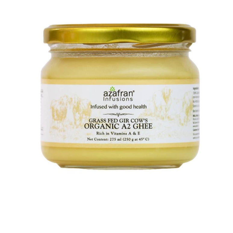 Azafran Infusions Grass Fed Gir Cow’s Organic A2 Ghee | Natural & Pure Ghee | Traditional Clarified Butter