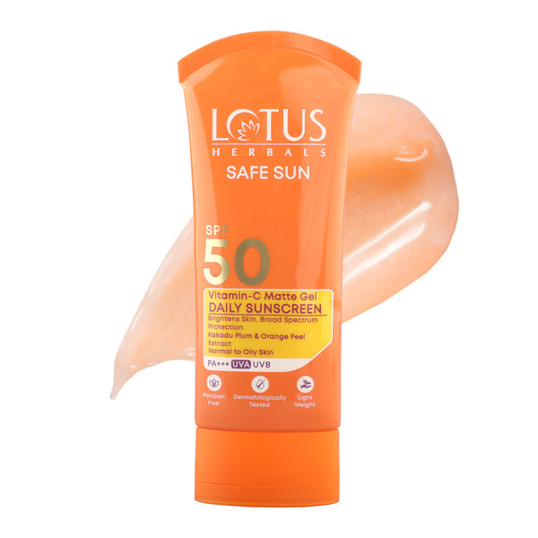 Lotus Herbals Safe Sun Vitamin C Matte Gel Daily Sunscreen SPF 50 PA+++