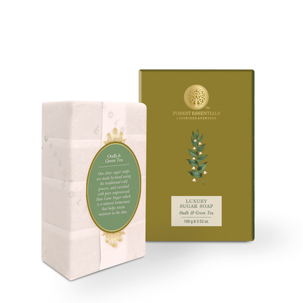 Forest Essentials Luxury Sugar Soap Oudh & Green Tea