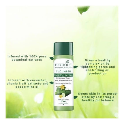 Biotique Bio Cucumber Pore Tightening Freshener With Himalayan Waters