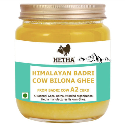 Hetha Himalayan Badri Cow A2 cultured Bilona Ghee / A2 Ghee | Organic and Pure Cow Ghee | Made From Grass Fed A2 Cow's Milk