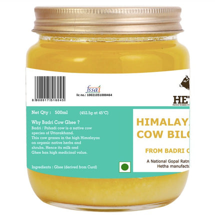Hetha Himalayan Badri Cow A2 cultured Bilona Ghee / A2 Ghee | Organic and Pure Cow Ghee | Made From Grass Fed A2 Cow's Milk