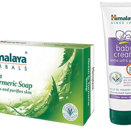Himalaya Herbals Neem And Turmeric Soap And Himalaya Baby Cream