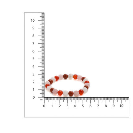 Red Carnelian, Amathyst Beads Bracelet - Ruby Raang
