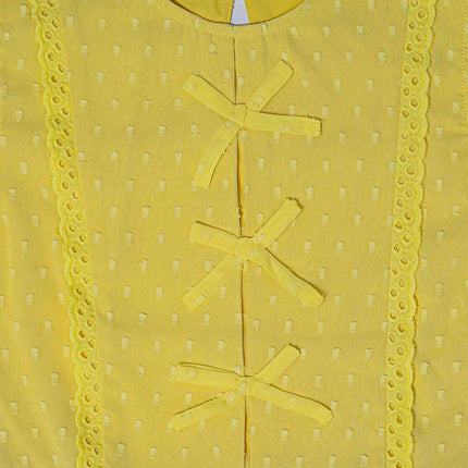 LH Luxury Fashion Elise Floral Co-Ord Set – Pastel Yellow Outfit for Girls