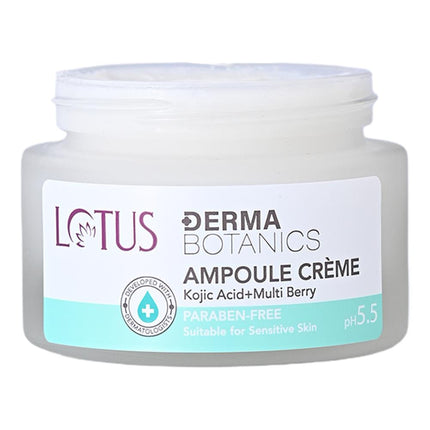 Lotus DermaBotanics Kojic Acid + Multi Berry Ampoule Crème, pH5.5, For Sensitive Skin