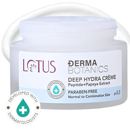 Lotus DermaBotanics Peptide + Papaya Extract Deep Hydra Creme, pH5.5, Normal to Combination Skin