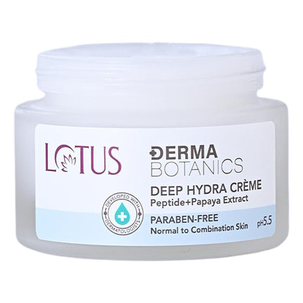 Lotus DermaBotanics Peptide + Papaya Extract Deep Hydra Creme, pH5.5, Normal to Combination Skin