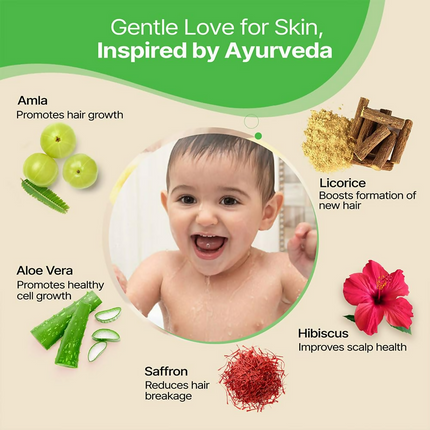 Herby Angel Baby Shampoo - Gentle Baby Hair Care & Cleanser