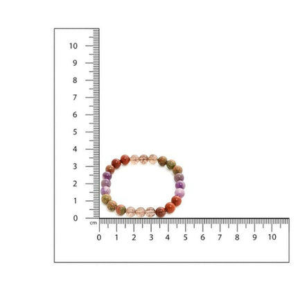 Red Carnelian, Lapis Lazuli, Amethyst and Green Avanturine Multicoloured Cyrstal Beads bracelet - Ruby Raang