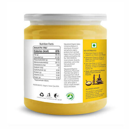 Natureland Organics Premium Cow Desi Ghee | Cultured Pure Desi Ghee | Healthy & Organic Cow Ghee