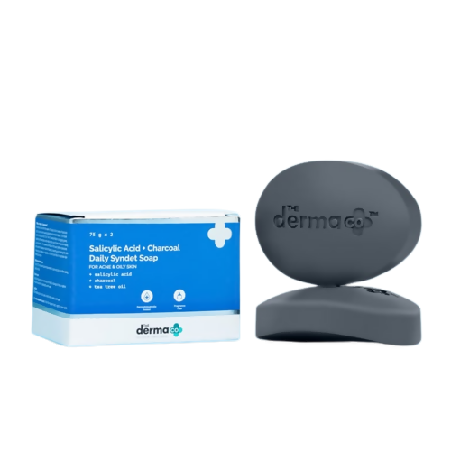 The Derma Co Salicylic Acid + Charcoal Daily Syndet Soap