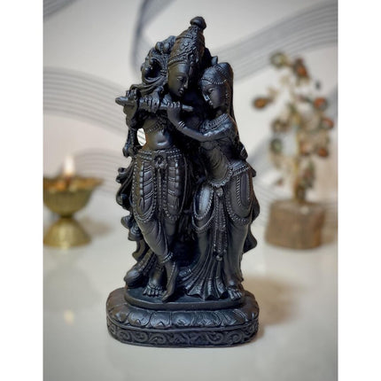 HR Enterprises Black Radha Krishna Idol