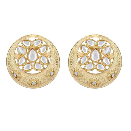 Joban Fashion Women Handcrafted Matte Gold Earrings