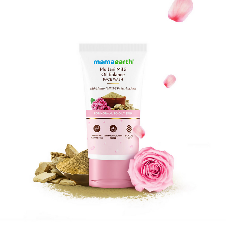 Mamaearth Multani Mitti Oil Balance Face Wash With Multani Mitti & Bulgarian Rose
