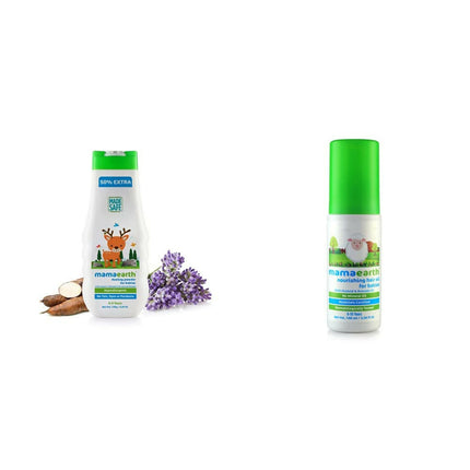 Mamaearth Dusting Powder & Nourishing Hair Oil for Babies
