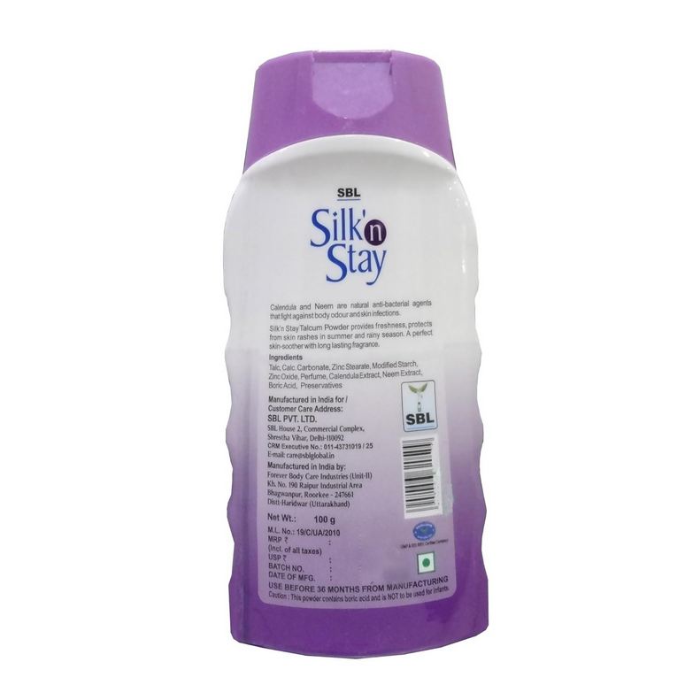 SBL Silk N Stay Talcum Powder