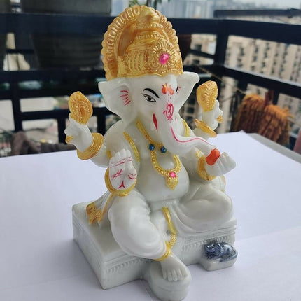 Apnimarket Marble Dust Ganesh Idol