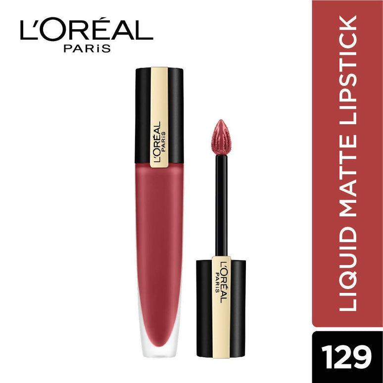 L'Oreal Paris Rouge Signature Matte Liquid Lipstick - 129 I Lead