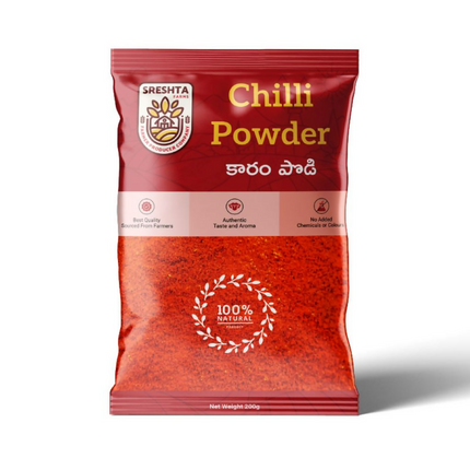 Sreshta Farms Natural Chilli Powder (Desi Mirapa Karam)