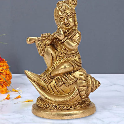 Artvarko Brass Bal Lord Krishna Bhagwan Idol