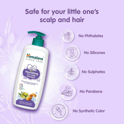 Himalaya Nourishing 2 in 1 Baby Shampoo & Conditioner for Tangle Free Hair
