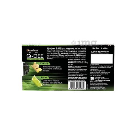 Himalaya Herbals Q-DEE Nausea Tablets
