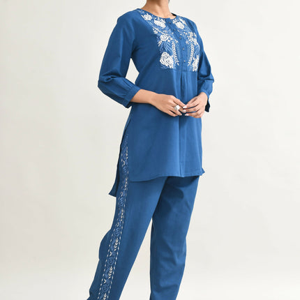 Joban Fashion Royal Blue Cotton Coord Set