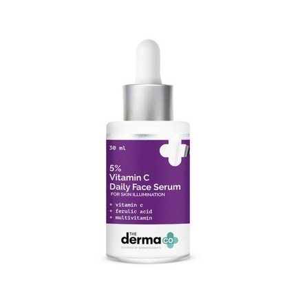 The Derma Co 5% Vitamin C Daily Face Serum With Ferulic Acid & Multivitamin - Limited Time Offer