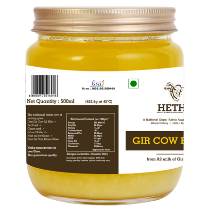 Hetha Gir Cow A2 Cultured Bilona Ghee / A2 Ghee