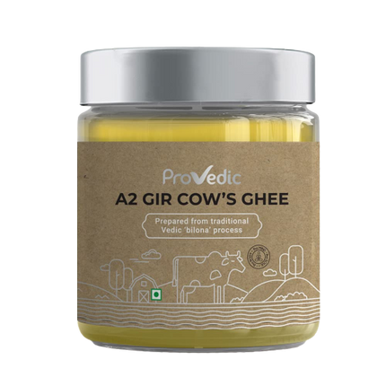 ProVedic A2 Gir Cow's Ghee | For Healthy & Strong Immunity | Prepared using Hand-Churning | Bilona Process | Pure Gir Cow Ghee | Bilona Desi Ghee