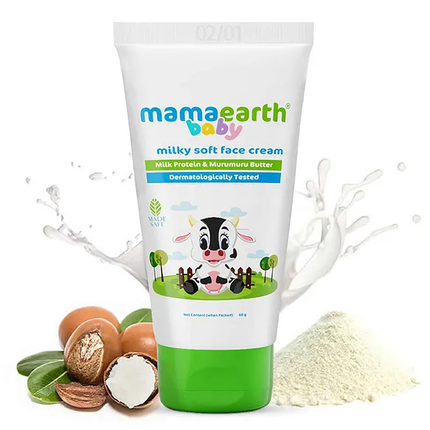 Mamaearth Milky Soft Baby Face Cream For Moisturizes, Soothes, Heals Chapped Skin