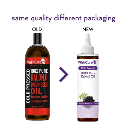 Wishcare Premium Cold Pressed Kalonji - Onion Black Seed Hair Oil