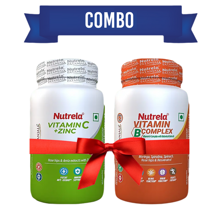 Patanjali Nutrela Vitamin C & Zinc + B-Complex Capsules Combo