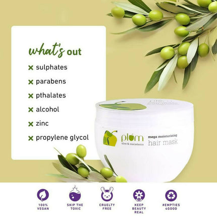 Plum Olive & Macadamia Mega Moisturizing Hair Mask