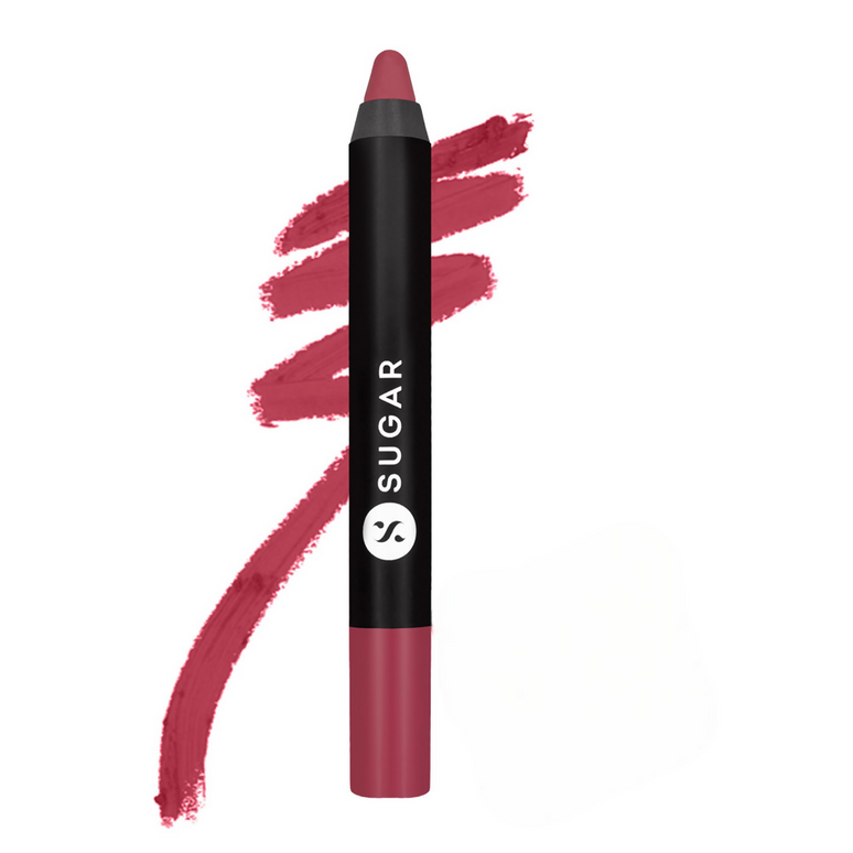 Sugar Cosmetics Matte as Hell Lip Crayon Lasts upto 8hrs, Water Resistent Lipstick for Women - 28 Honey Rider