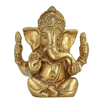 Artvarko Brass Lord Ganesha Ganpati Religious Statue Idol