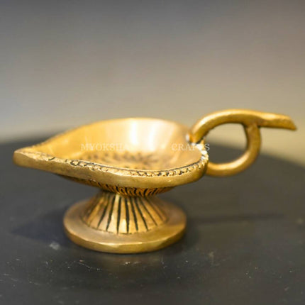 Brass Leaf Arthi Diya