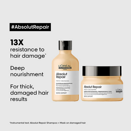 L'Oreal Professionnel Absolut Repair Shampoo& Hair Mask Combo, Serie Expert