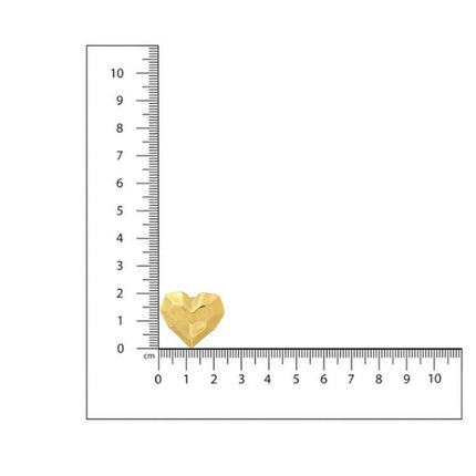 Golden Heart Studs - Ruby Raang