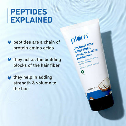 Plum Coconut Milk & Peptides Conditioner For Soft, Shiny Hair