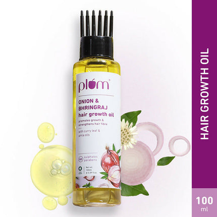 Plum Onion Hair Growth Oil For Hair Fall Control With Bhringraj Oil